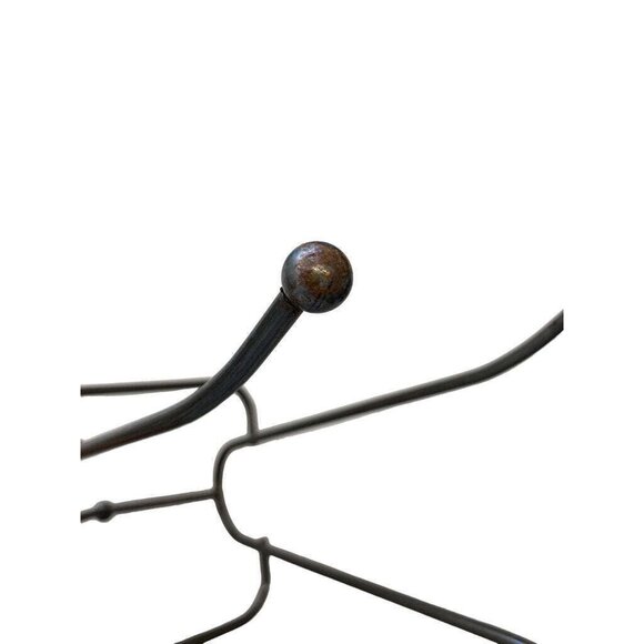 Vintage Wrought Iron Towel Holder Stand Free Standing Bathroom Organizer - Picture 6 of 7